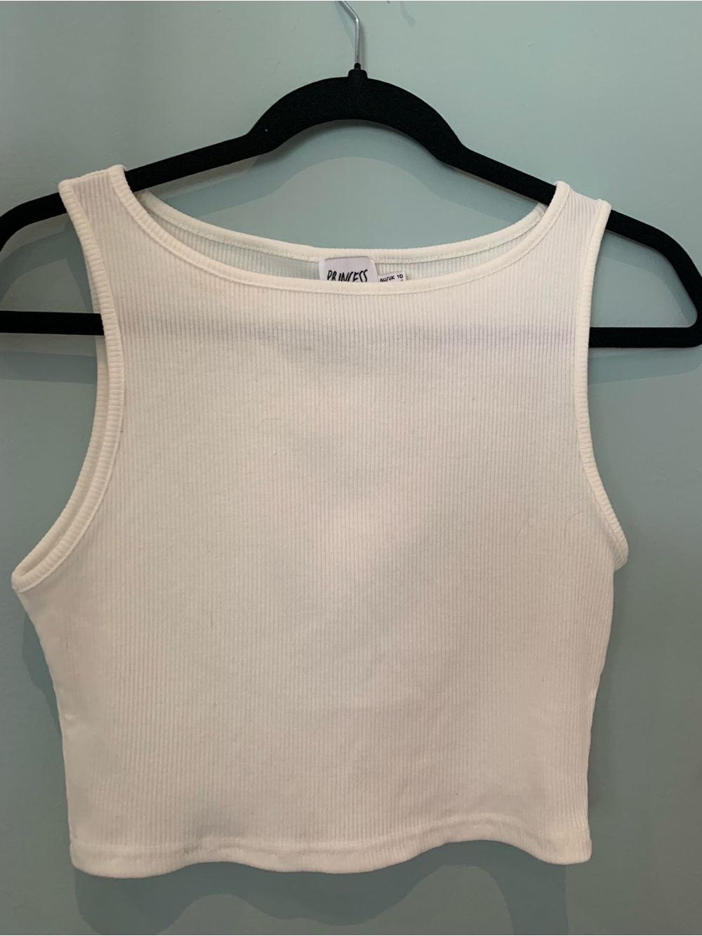 Princess Polly Cream Ribbed Tank Top - Picture 8 of 15